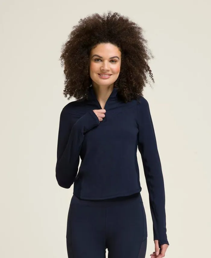Wilson Outerwear Women Doubles HalfZip 8211 Classic Navy Wilson Outerwear Women Doubles HalfZip 8211 Classic Navy