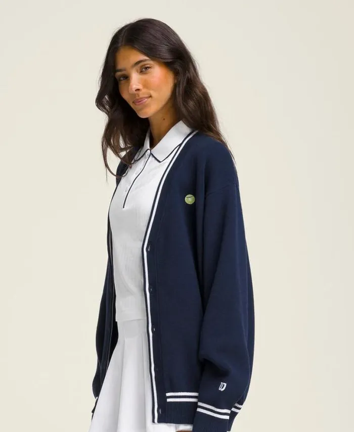 Wilson Outerwear Women Throwback Cardigan 8211 Classic Navy Wilson Outerwear Women Throwback Cardigan 8211 Classic Navy