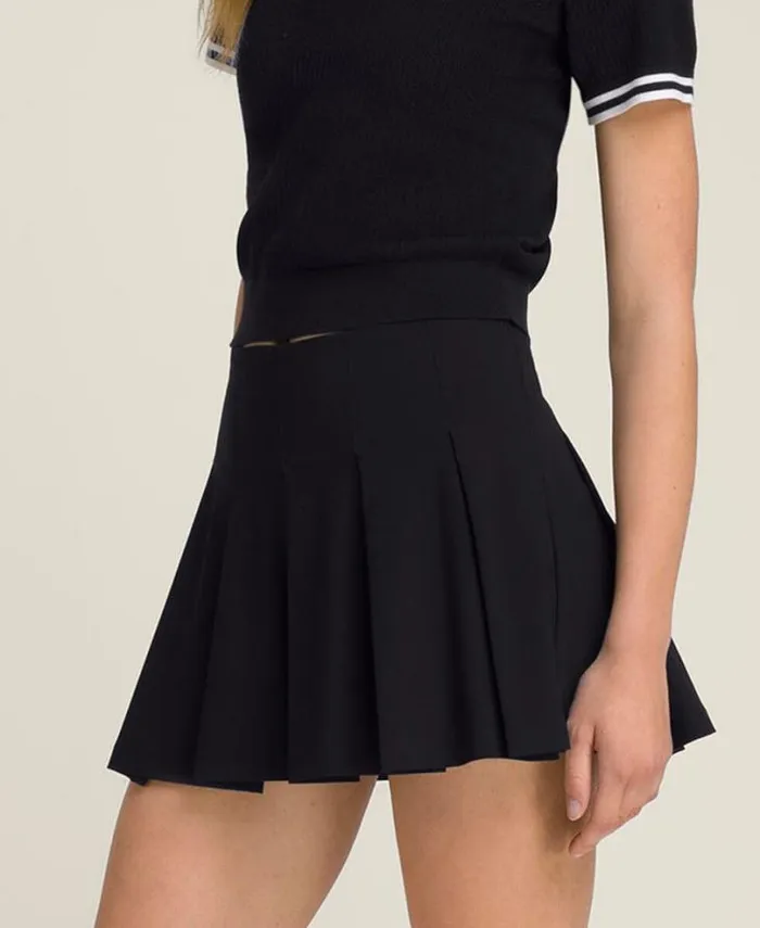 Wilson Skirts Women Classic Pleated Mini Skirt 8211 Black