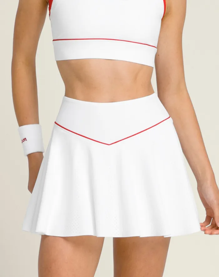 Wilson Skirts Women Tour Perforated Skirt 8211 Bright White