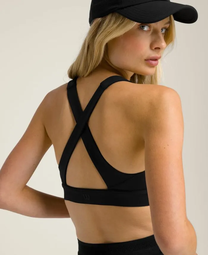 Wilson Tanks Women OnPoint Cross Back Bra 8211 Black Wilson Tanks Women OnPoint Cross Back Bra 8211 Black
