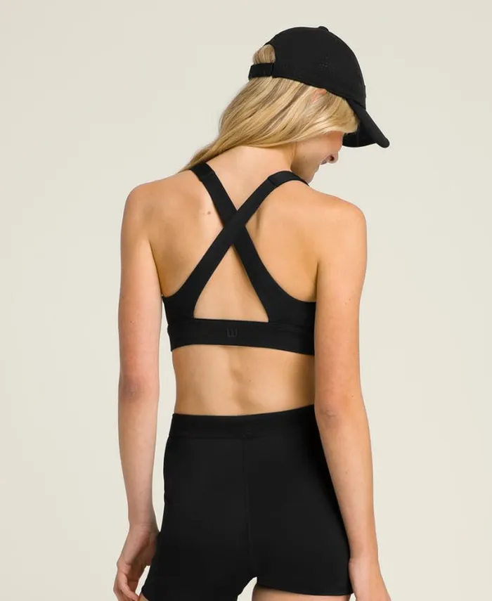 Wilson Tanks Women OnPoint Cross Back Bra 8211 Black Wilson Tanks Women OnPoint Cross Back Bra 8211 Black