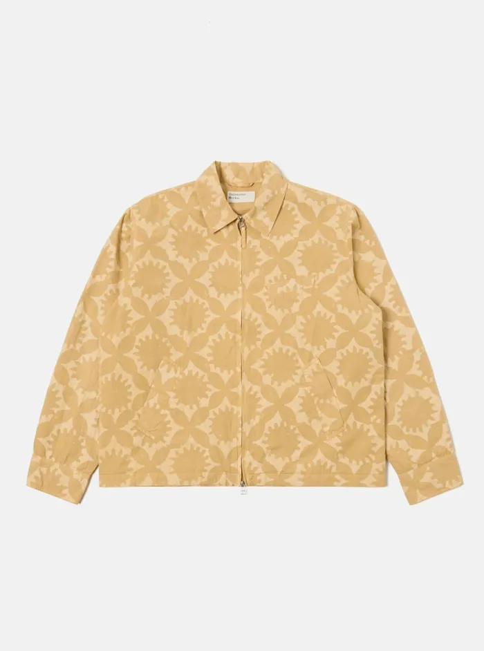 Windcheater In Sand Over Dyed Sun Print Men Universal Works Jackets