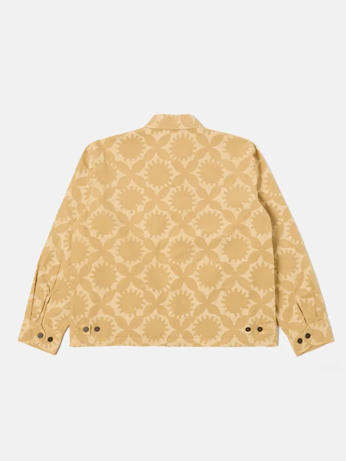 Windcheater In Sand Over Dyed Sun Print Men Universal Works Jackets