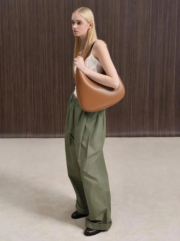 Women Agatha ChainAccent Slouchy Hobo Bag 8211 Brown CHARLES and KEITH Hobo Bags