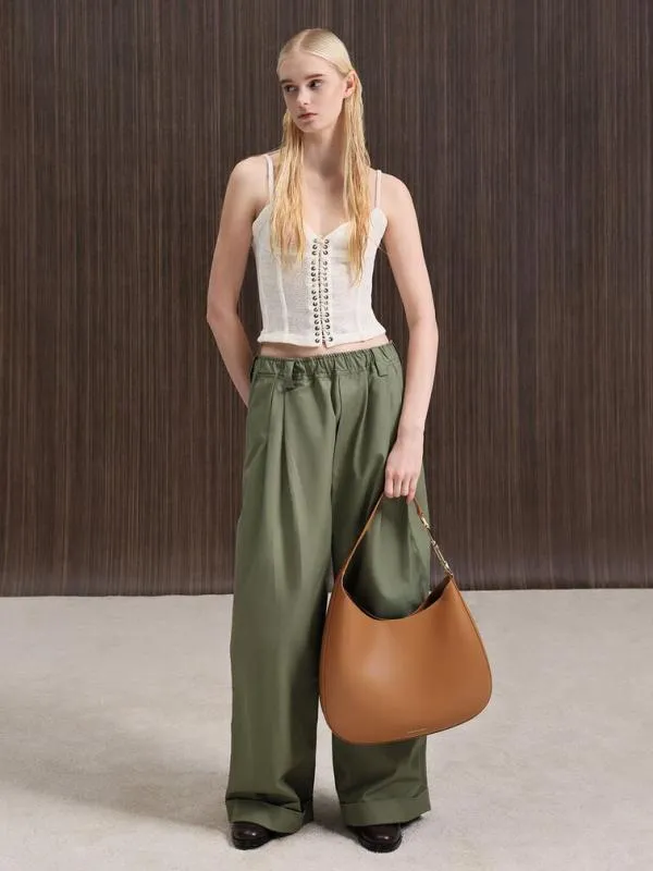Women Agatha ChainAccent Slouchy Hobo Bag 8211 Brown CHARLES and KEITH Hobo Bags