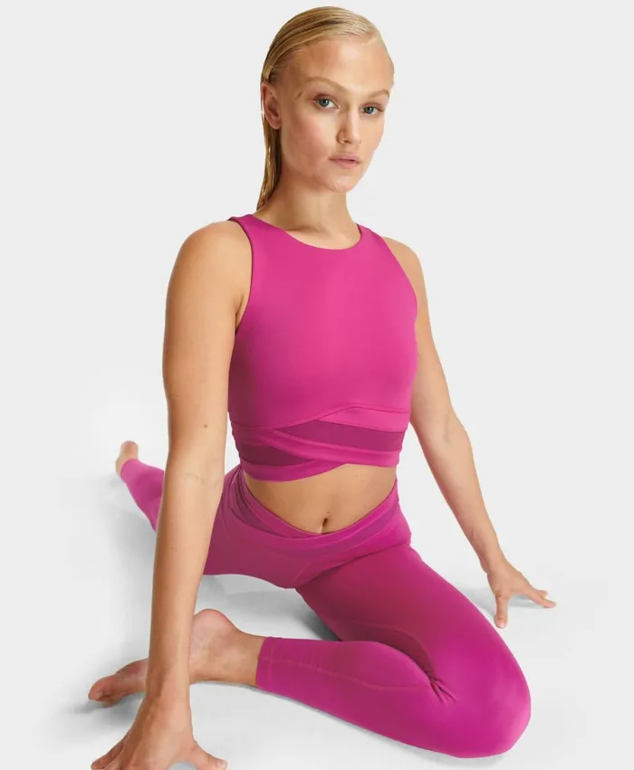 Women All Day Wrap Waist Tank Phlox Pink Sweaty Betty Vest Tops