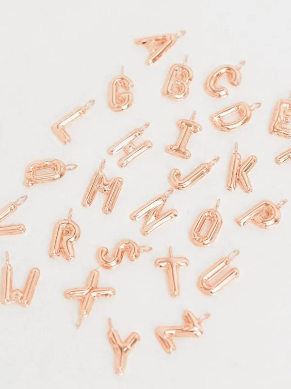 Women Alphabet 039Q039 Charm 8211 Rose Gold CHARLES and KEITH Charms