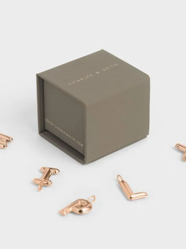 Women Alphabet 039Q039 Charm 8211 Rose Gold CHARLES and KEITH Charms