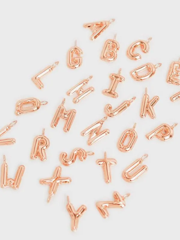 Women Alphabet 039R039 Charm 8211 Rose Gold CHARLES and KEITH Charms