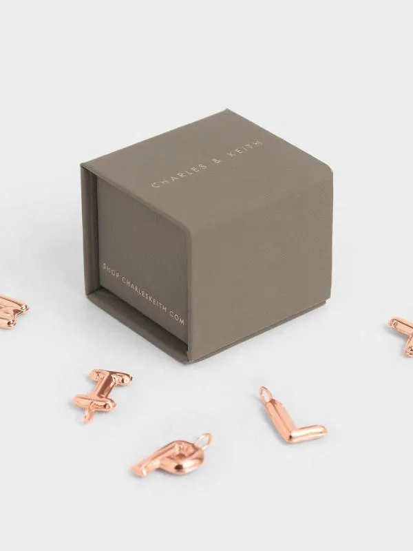 Women Alphabet 039R039 Charm 8211 Rose Gold CHARLES and KEITH Charms
