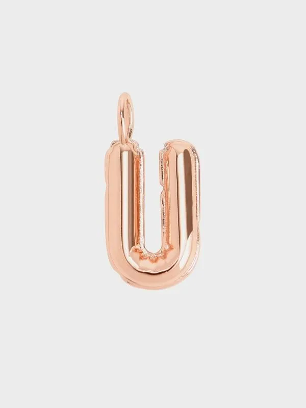 Women Alphabet 039U039 Charm 8211 Rose Gold CHARLES and KEITH Charms
