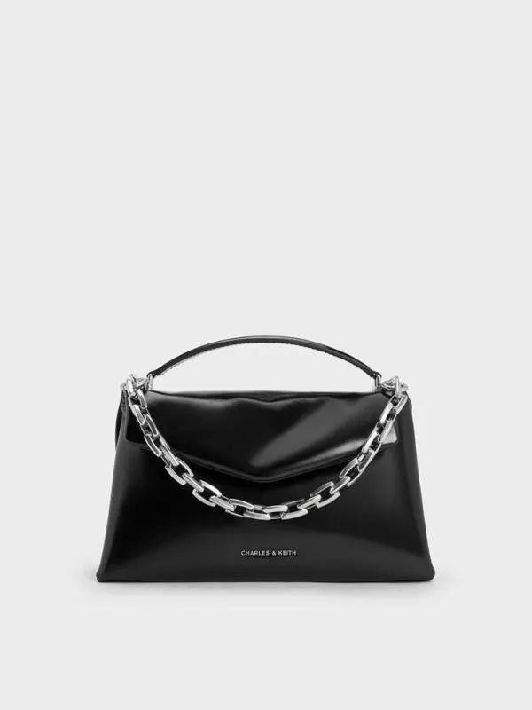 Women Andromeda ChunkyChain Top Handle Bag 8211 Noir CHARLES and KEITH Top Handle Bags Women Andromeda ChunkyChain Top Handle Bag 8211 Noir CHARLES and KEITH Top Handle Bags