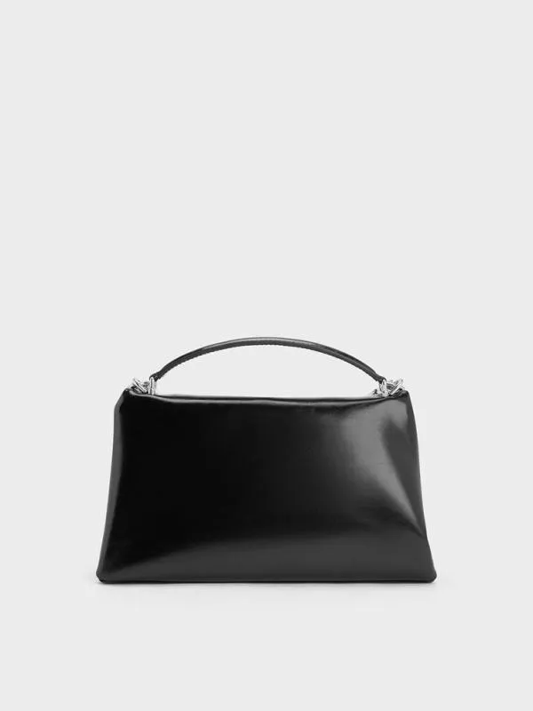 Women Andromeda ChunkyChain Top Handle Bag 8211 Noir CHARLES and KEITH Top Handle Bags