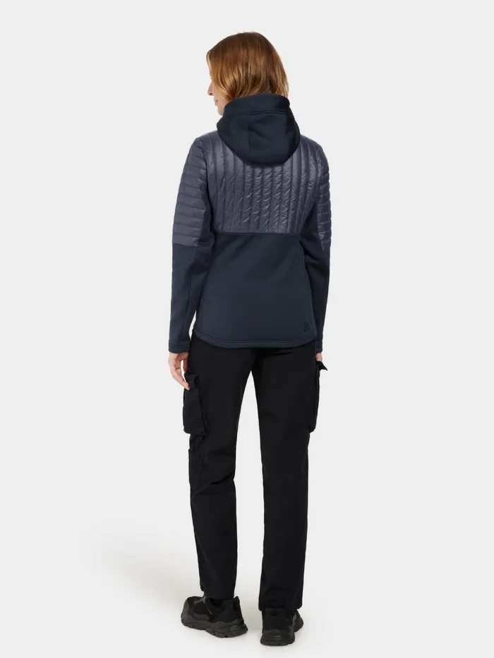 Women Annema FullZip Dark Night Blue Didriksons Outdoor Jackets