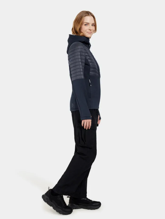 Women Annema FullZip Dark Night Blue Didriksons Outdoor Jackets