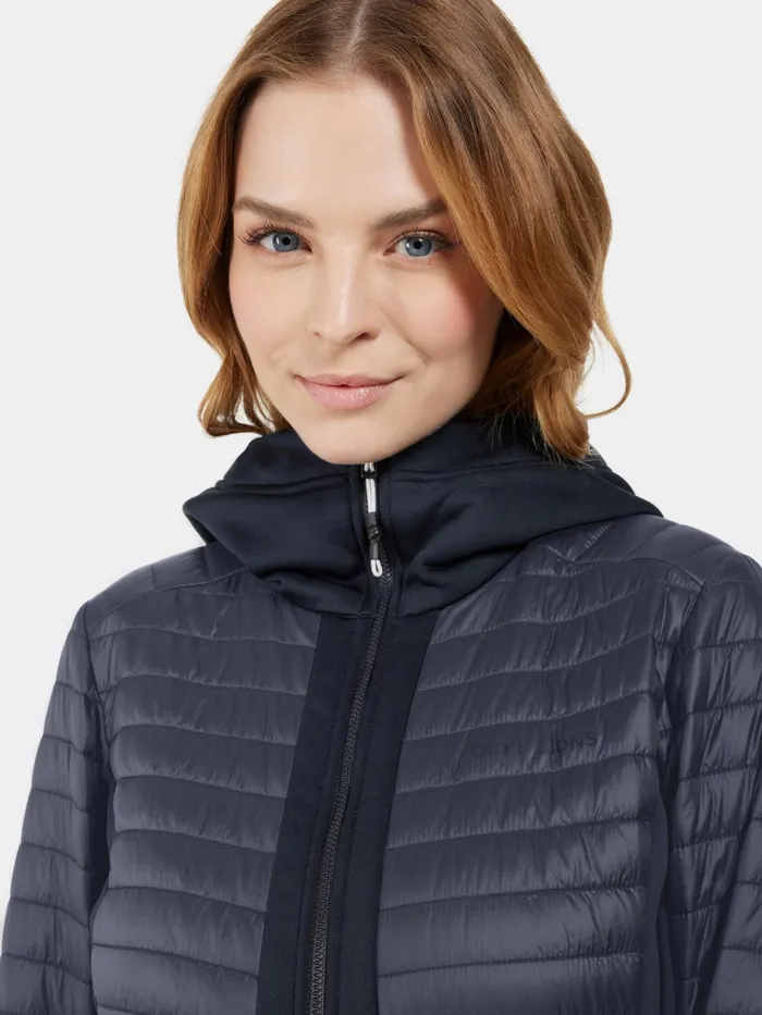 Women Annema FullZip Dark Night Blue Didriksons Outdoor Jackets