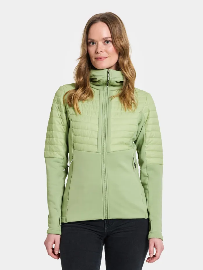Women Annema FullZip Soft Green Didriksons Outdoor Jackets