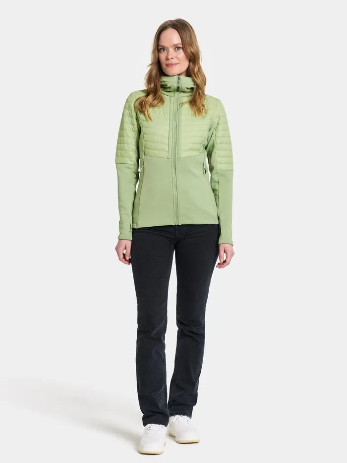 Women Annema FullZip Soft Green Didriksons Outdoor Jackets