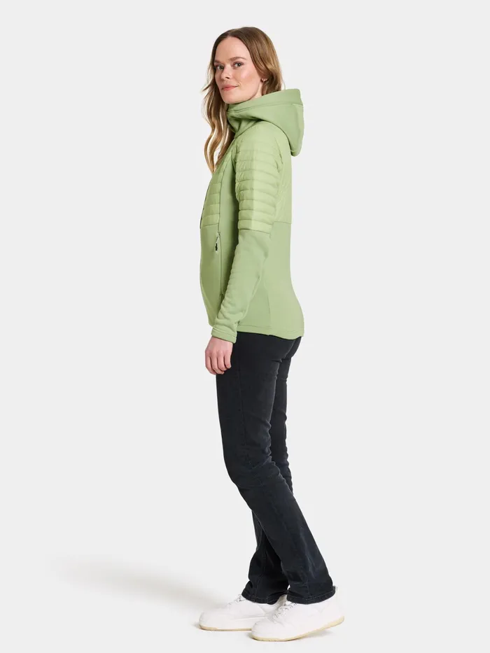 Women Annema FullZip Soft Green Didriksons Outdoor Jackets