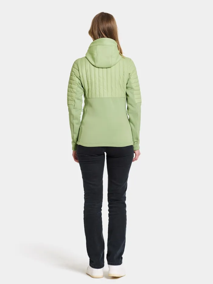 Women Annema FullZip Soft Green Didriksons Outdoor Jackets