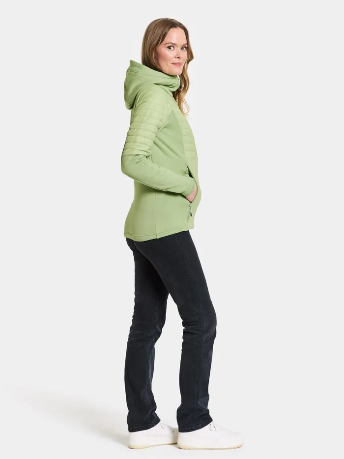 Women Annema FullZip Soft Green Didriksons Outdoor Jackets
