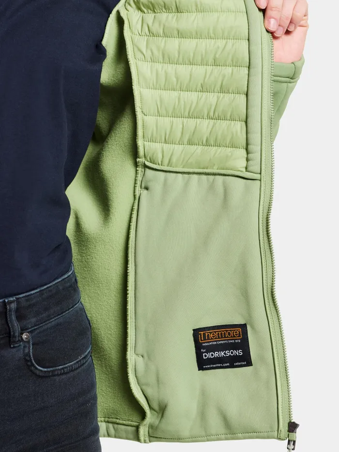 Women Annema FullZip Soft Green Didriksons Outdoor Jackets
