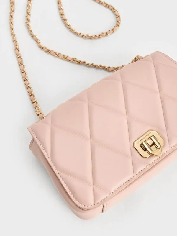 Women Arwen DiamondQuilt Shoulder Bag 8211 Light Pink CHARLES and KEITH Shoulder Bags Women Arwen DiamondQuilt Shoulder Bag 8211 Light Pink CHARLES and KEITH Shoulder Bags