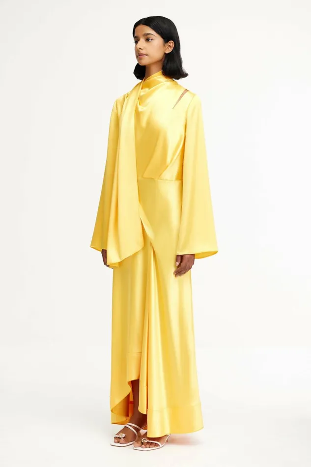 Women BAILEYGREEN MIDI DRESS Honey Gold Acler Maxi Dresses