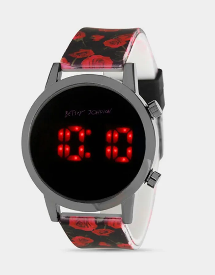 Women BETSEY TIME DIGITAL WATCH BLACK Betsey Johnson