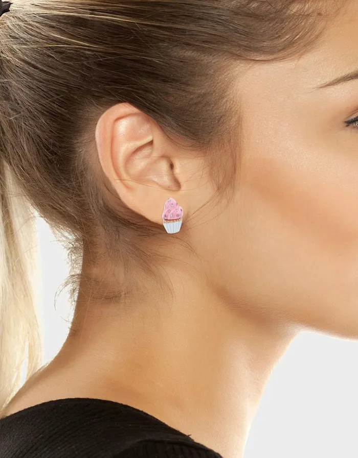 Women BETSEYS BEST CUPCAKE STUDS PINK Betsey Johnson Women BETSEYS BEST CUPCAKE STUDS PINK Betsey Johnson