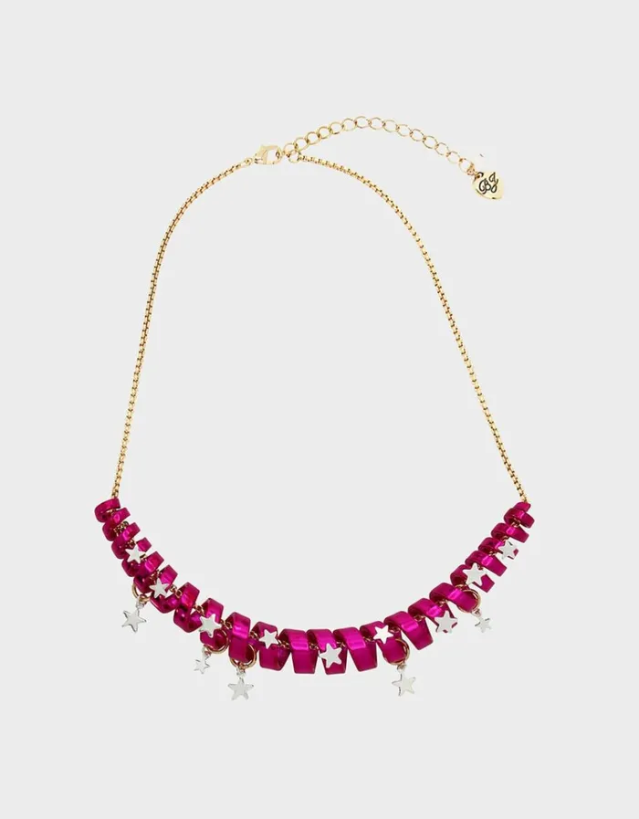 Women BETSEYS HOLIDAY COIL NECKLACE PINK Pink Betsey Johnson