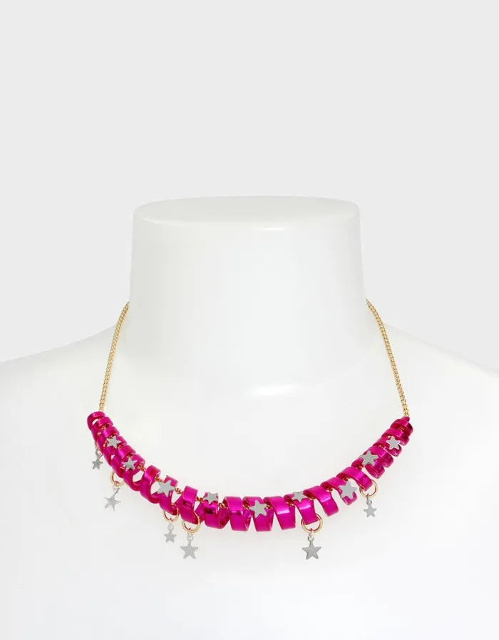 Women BETSEYS HOLIDAY COIL NECKLACE PINK Pink Betsey Johnson Women BETSEYS HOLIDAY COIL NECKLACE PINK Pink Betsey Johnson