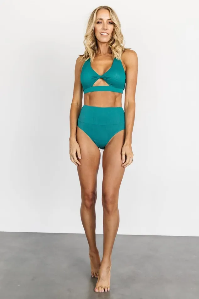 Women Bikini Baltic Born Del Mar Ribbed Bikini Bottom Jade Women Bikini Baltic Born Del Mar Ribbed Bikini Bottom Jade