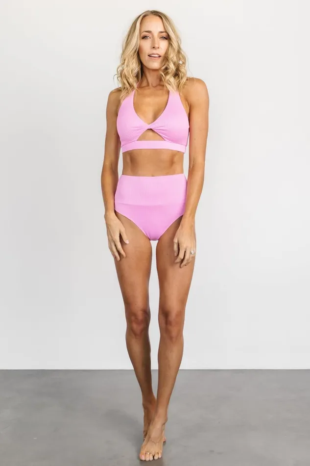 Women Bikini Baltic Born Del Mar Ribbed Bikini Bottom Pink Women Bikini Baltic Born Del Mar Ribbed Bikini Bottom Pink