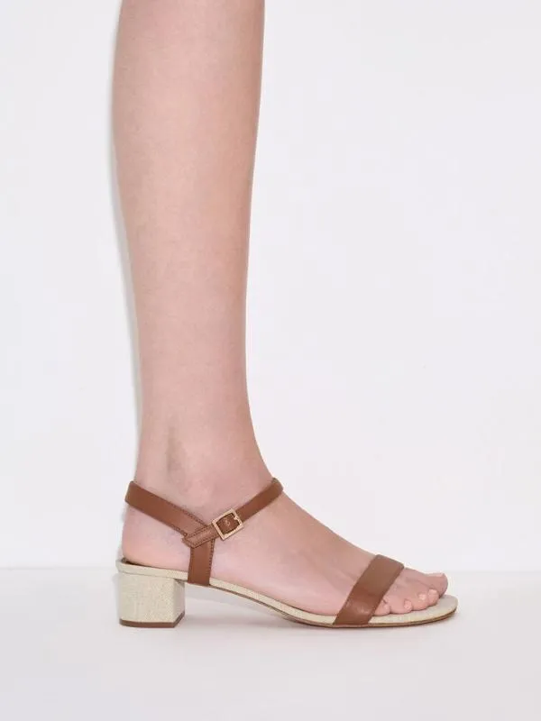 Women Block Heel AnkleStrap Sandals 8211 Multi CHARLES and KEITH Heels