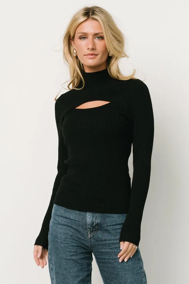 Women Blouses Shirts Baltic Born Jamie Cut Out Top Black