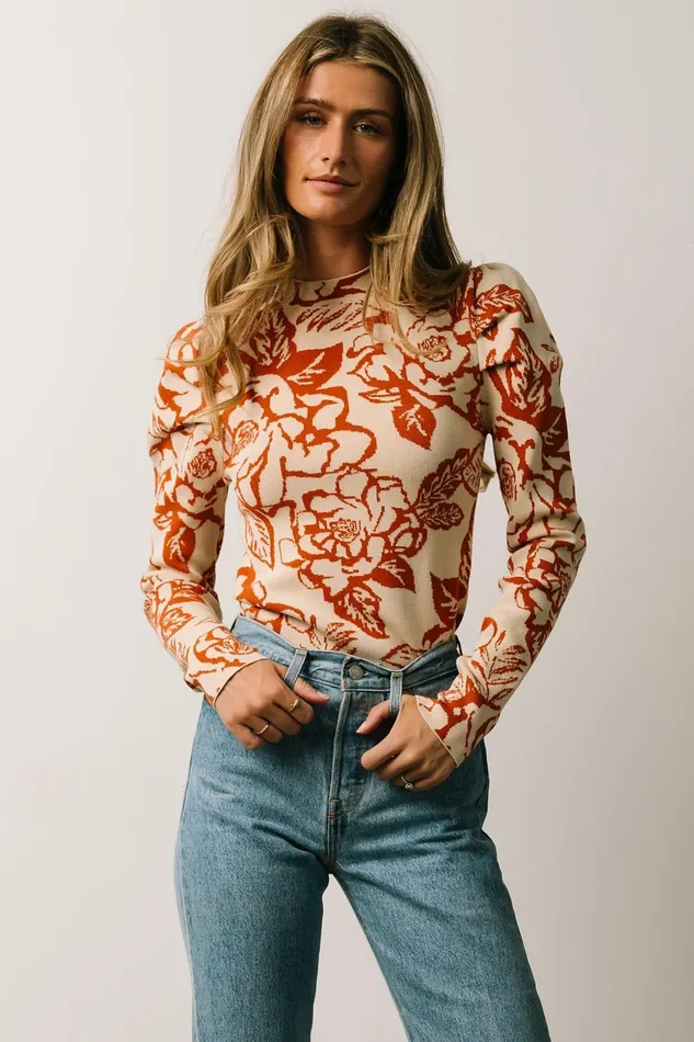 Women Blouses Shirts Baltic Born Sebastian Sweater Rust Multi Women Blouses Shirts Baltic Born Sebastian Sweater Rust Multi