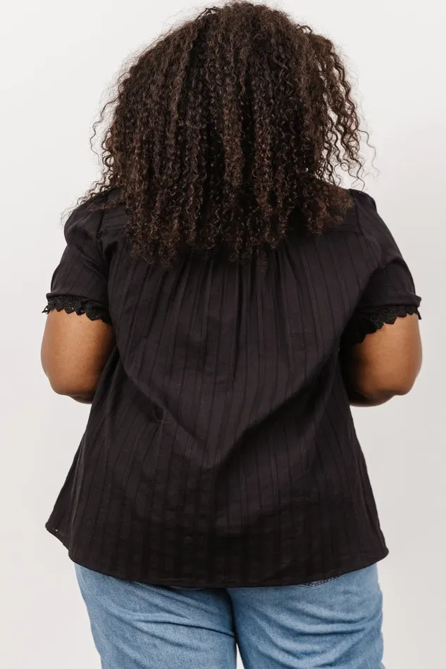 Women Blouses Shirts Baltic Born Sloane Button Top Black