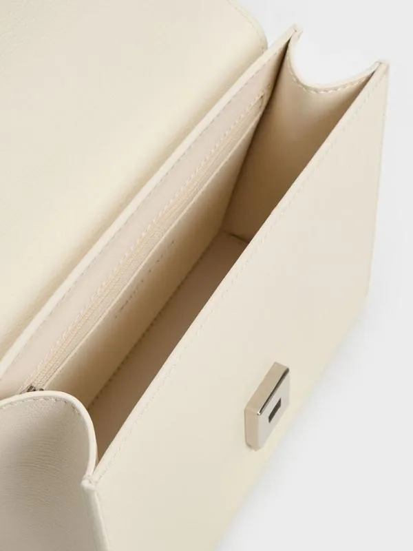 Women Brennan Chain Handle Crossbody Bag 8211 Cream CHARLES and KEITH Crossbody Bags