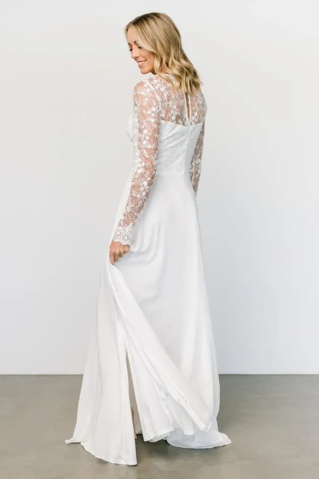 Women Bridal Baltic Born Adalaide Long Sleeve Maxi Dress Off White Women Bridal Baltic Born Adalaide Long Sleeve Maxi Dress Off White