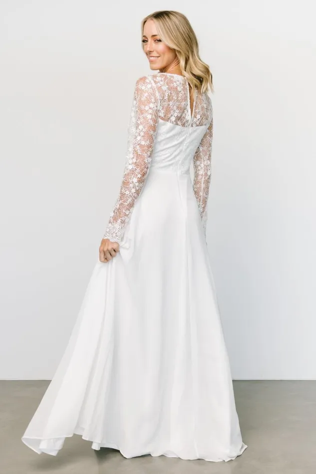 Women Bridal Baltic Born Adalaide Long Sleeve Maxi Dress Off White Women Bridal Baltic Born Adalaide Long Sleeve Maxi Dress Off White