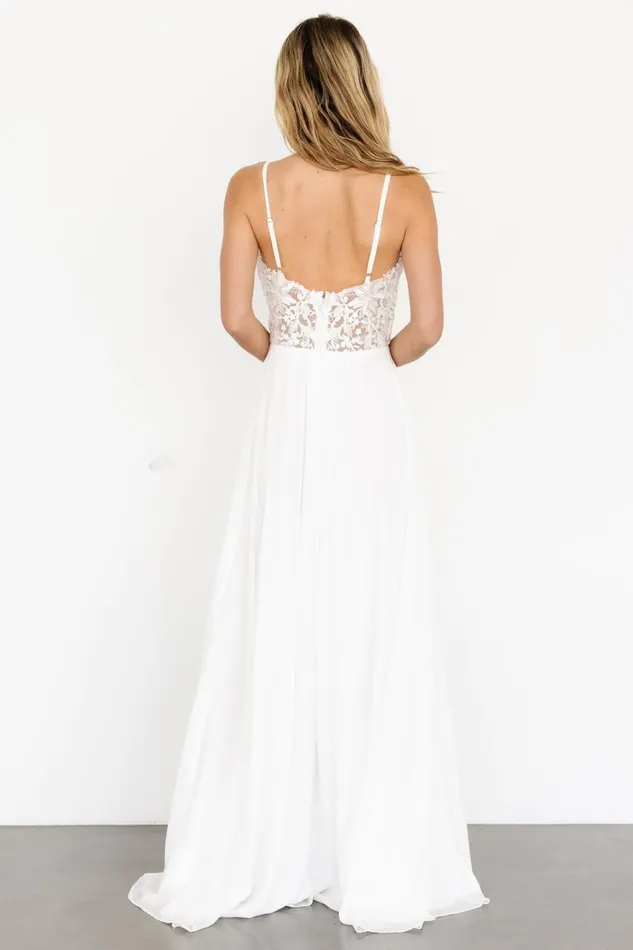 Women Bridal Baltic Born Samantha Lace Top Gown Off White