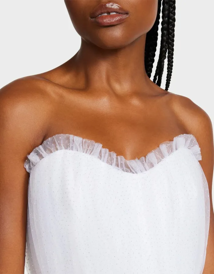 Women BRIDE VIBES TULLE DRESS WHITE Betsey Johnson