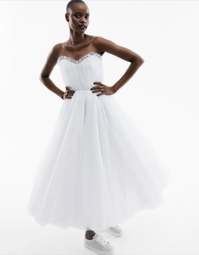 Women BRIDE VIBES TULLE DRESS WHITE Betsey Johnson