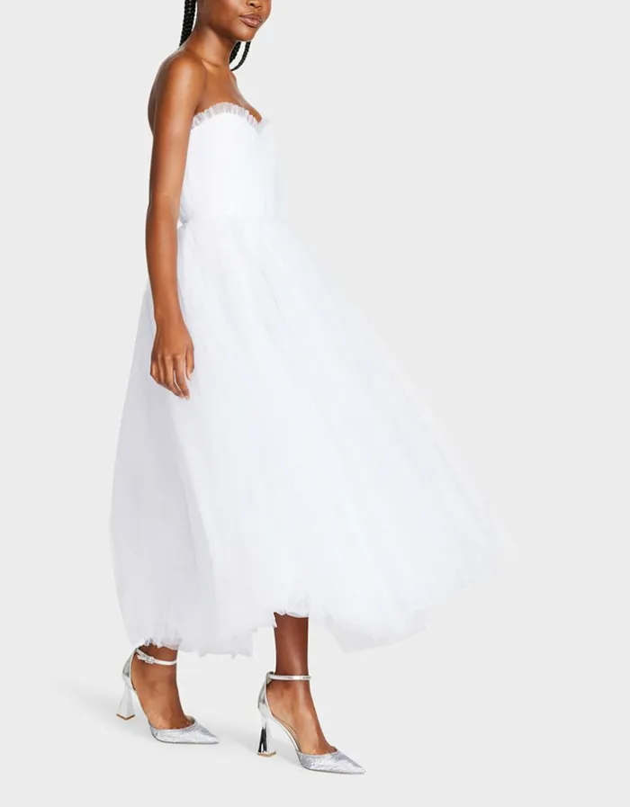 Women BRIDE VIBES TULLE DRESS WHITE Betsey Johnson