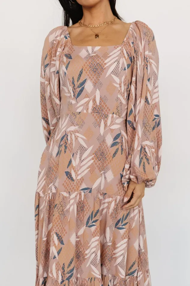 Women Bump Friendly Baltic Born Barbara Maxi Dress Dusty Mauve Print Women Bump Friendly Baltic Born Barbara Maxi Dress Dusty Mauve Print