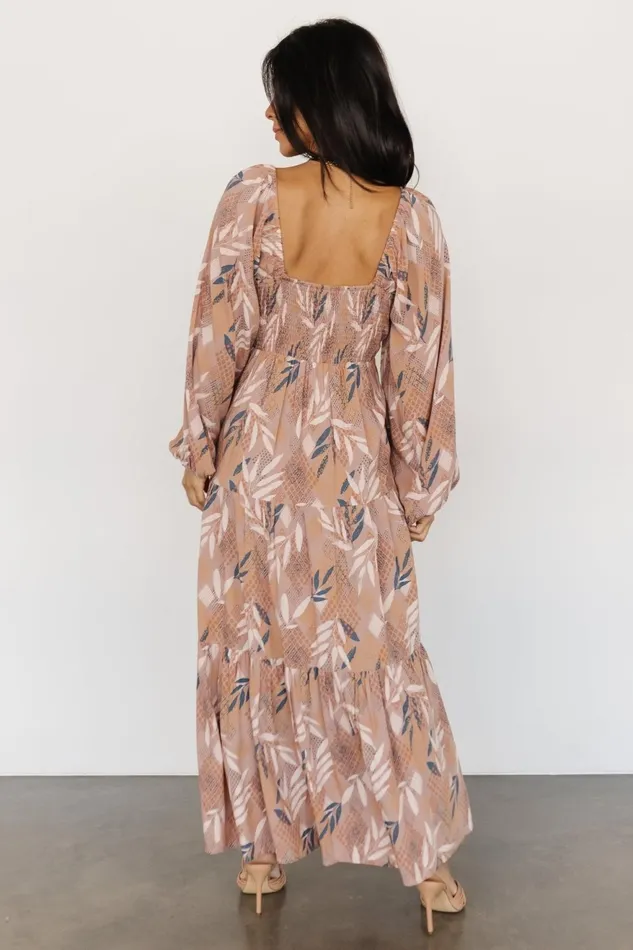 Women Bump Friendly Baltic Born Barbara Maxi Dress Dusty Mauve Print Women Bump Friendly Baltic Born Barbara Maxi Dress Dusty Mauve Print