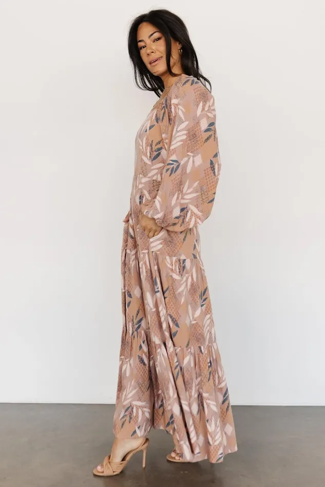 Women Bump Friendly Baltic Born Barbara Maxi Dress Dusty Mauve Print Women Bump Friendly Baltic Born Barbara Maxi Dress Dusty Mauve Print