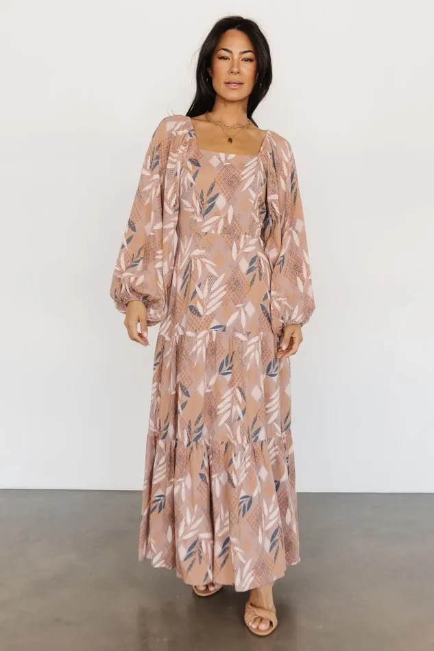 Women Bump Friendly Baltic Born Barbara Maxi Dress Dusty Mauve Print Women Bump Friendly Baltic Born Barbara Maxi Dress Dusty Mauve Print